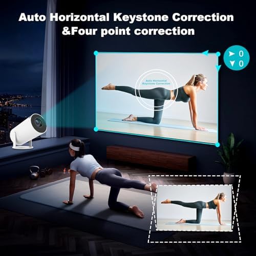 ENUOSUMA Mini Projector, Support 4K 1080P, Dual Band WiFi6 5G Wireless, Bluetooth 5.0, Android 11, 200 ANSI Lumens, 180° Rotatable — image 4