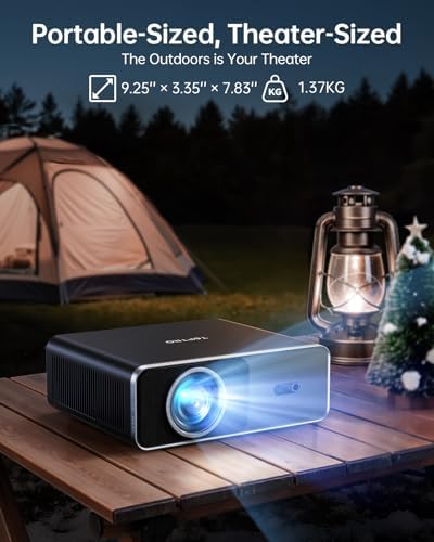 TOPTRO A1 Projector 4K, 1200ANSI Home Cinema Projector, Built-in Apps, 20W Dolby Audio, FHD 1080P Portable Smart Projector with Auto Focus/Keystone, WiFi 6 Bluetooth — image 6
