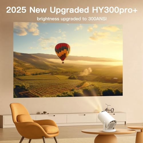 WEMI HY300Pro Mini Projector, Smart Projector WiFi 6 Bluetooth, Native 720P, 4K Support, Android TV, Phone Mirroring — image 4