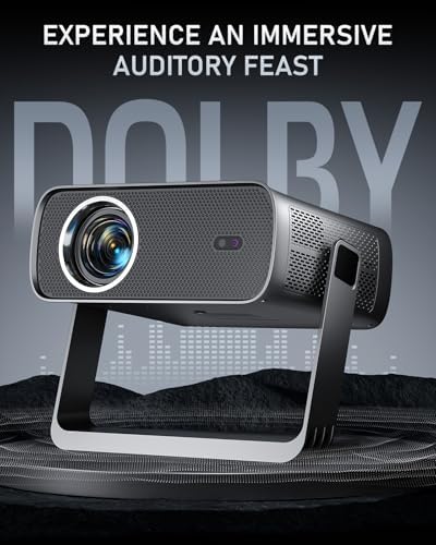 XuanPad Grey Smart Projector 4K, Compatible with Netflix & Dolby Audio, WiFi 6 Bluetooth 5.2, 280° Rotatable Stand, Auto Focus & Auto Keystone, 1.1 Short Throw — image 6